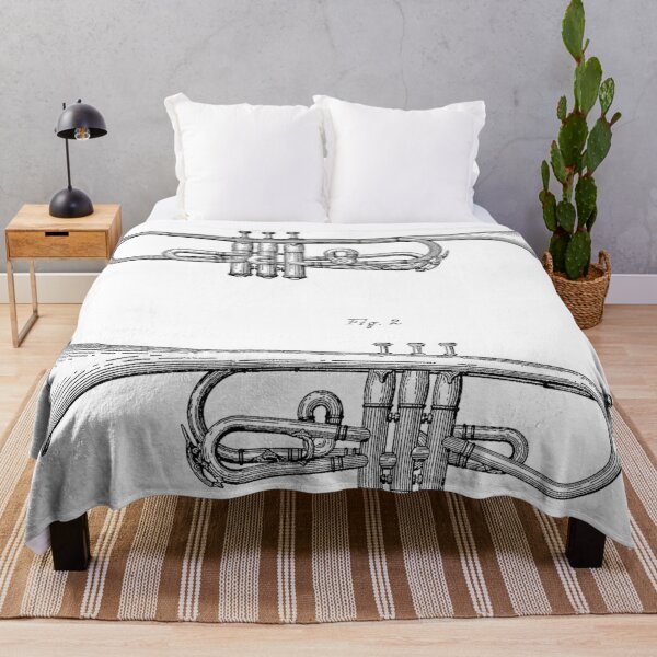 Item preview, Trumpet Design Patent - Black designed and sold by InkedArtPrints.