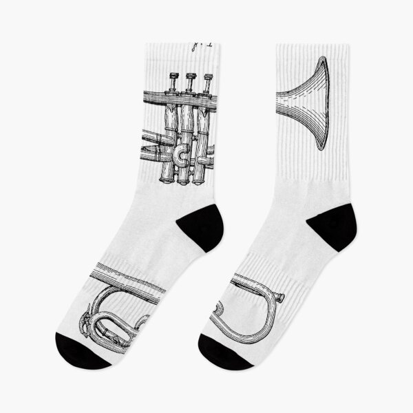 Item preview, Trumpet Design Patent - Black designed and sold by InkedArtPrints.
