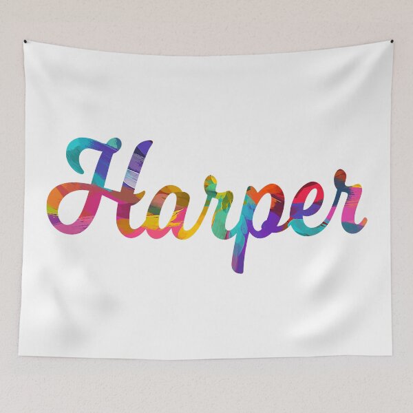 Item preview, Harper abstract painting girl's name designed and sold by ComicKitsch.