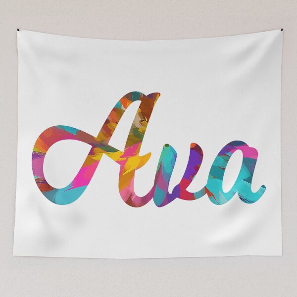 Item preview, Ava abstract painting girl's name designed and sold by ComicKitsch.