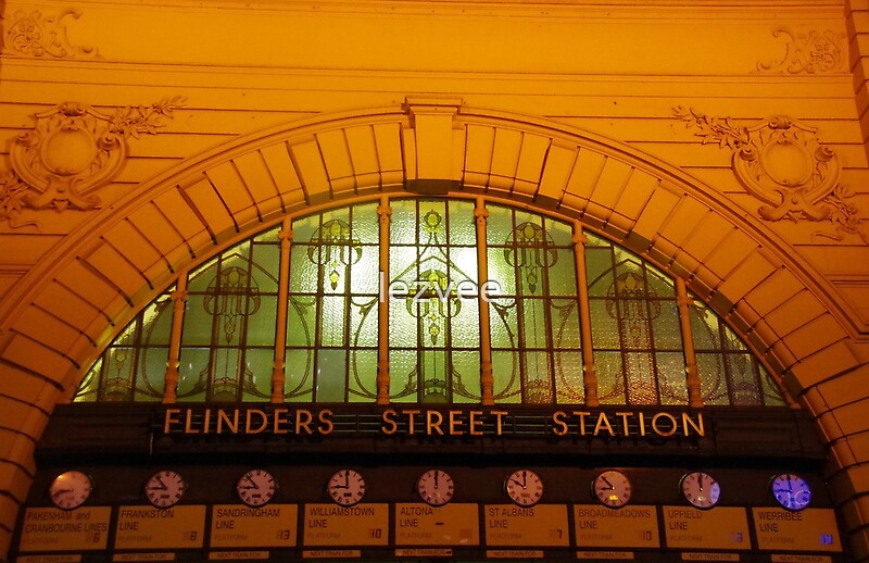 "Melbourne Clocks" by lezvee Redbubble