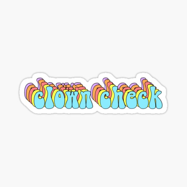 clown check Sticker