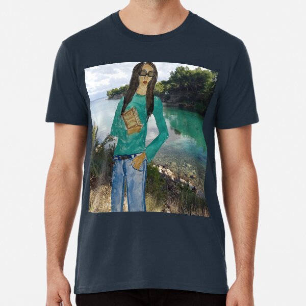 A GIRL HOLDING A BOOK Premium T-Shirt