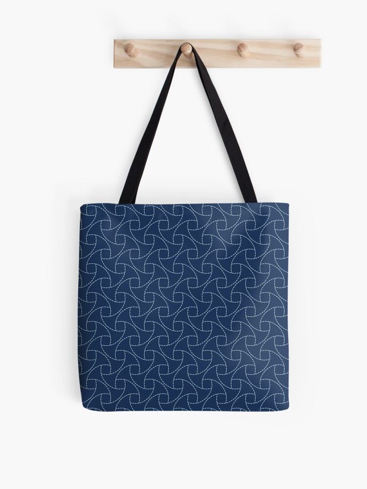 Indigo Embroidered Tote Bag