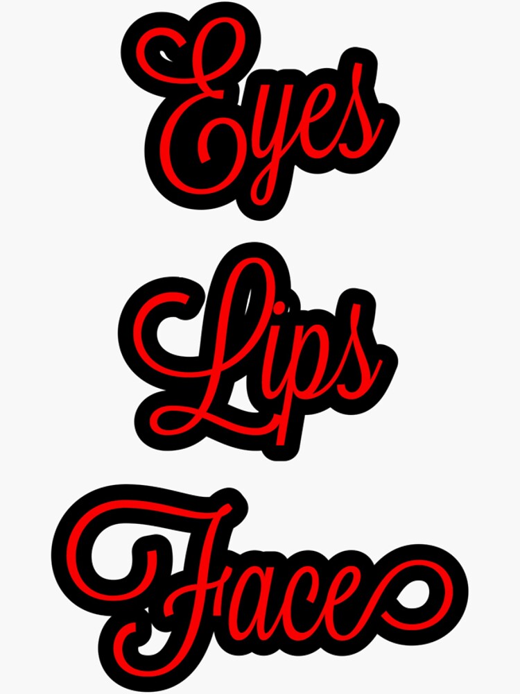 "Eyes Lips Face Sticker" Sticker for Sale by SquidneyVT Redbubble