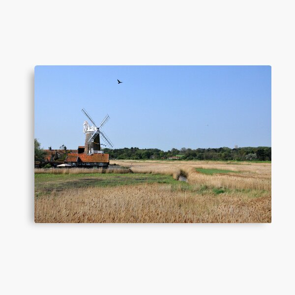 Cley Windmill with royal wedding bunting Canvas Print
