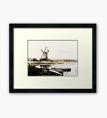 Cley Windmill marsh tide 1900 Framed Print