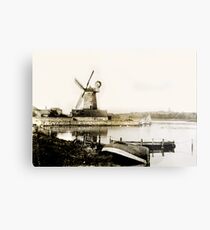 Cley Windmill marsh tide 1900 Metal Print