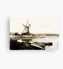 Cley Windmill marsh tide 1900 Canvas Print