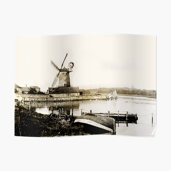 Cley Windmill marsh tide 1900 Poster
