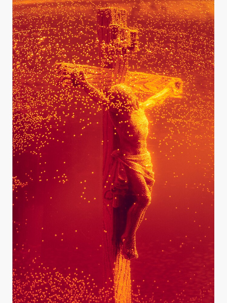 andres serrano piss christ legins | Sticker