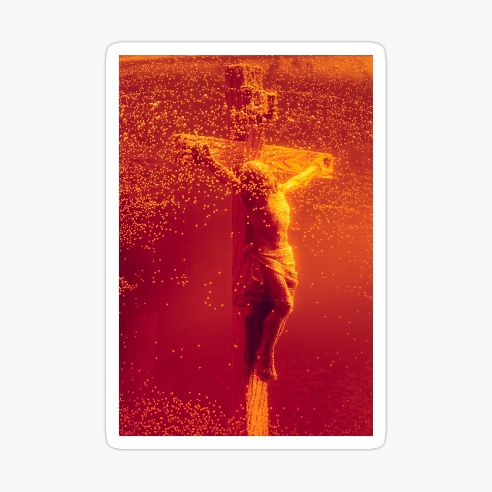 andres serrano piss christ legins | Sticker