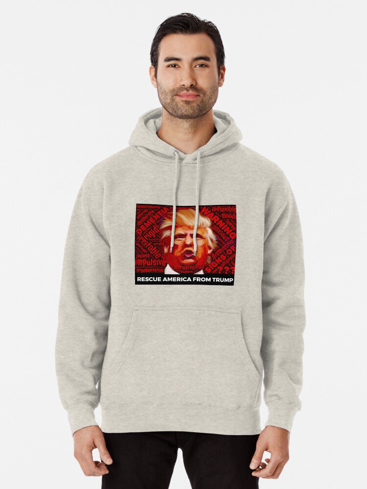 Mens Pro America Anti-Trump Hooded Fleece Sweatshirt