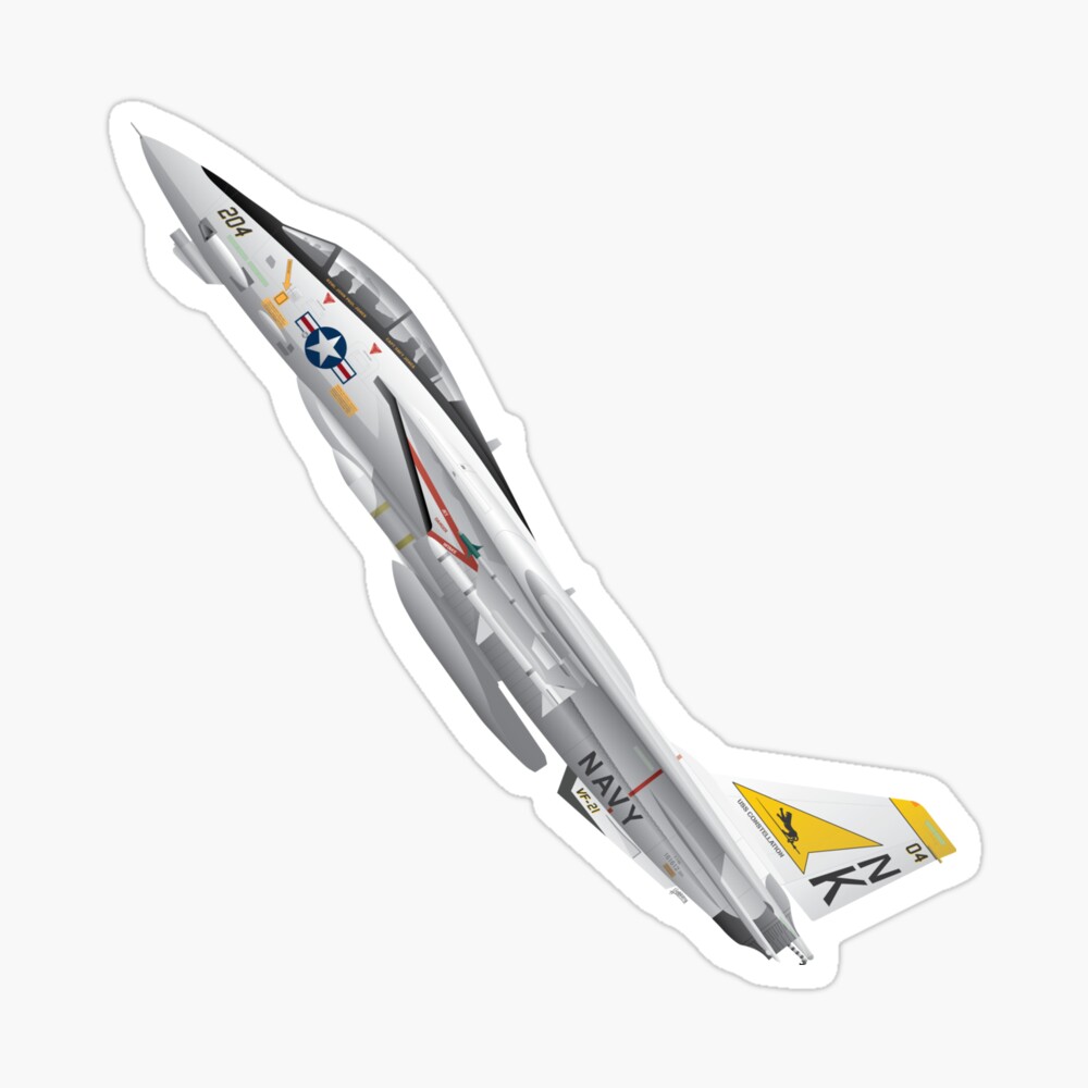 Fighter Squadron 21 Vf 21 Freelancers F 14 Tomcat Illustration Poster By Hobrath Redbubble