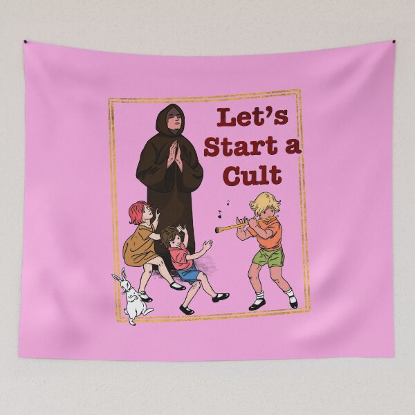 Item preview, Let’s start a cult, pink designed and sold by reasonablemunki.