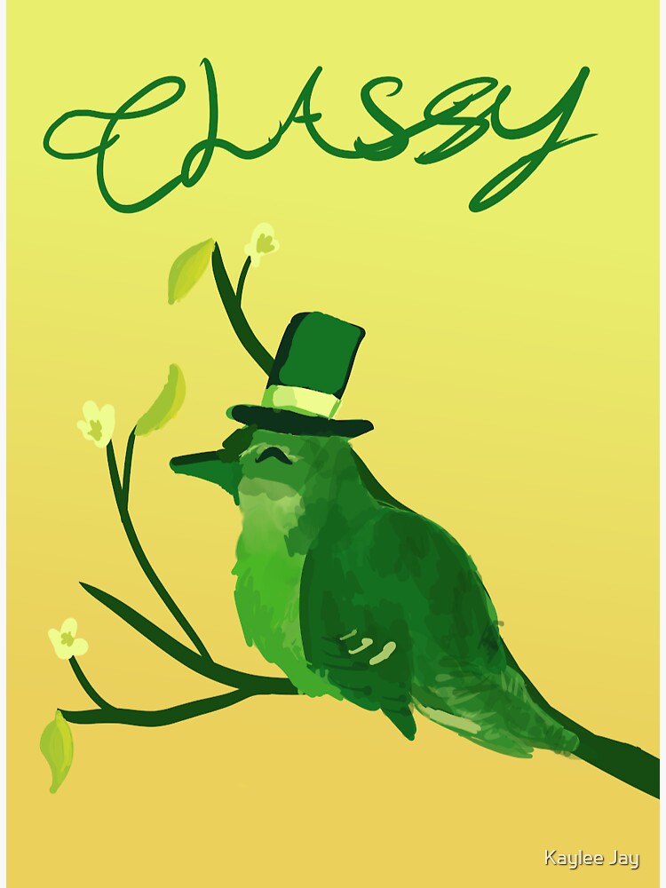 "Bird in Top Hat" Sticker by KayleeisPlayer1 Redbubble
