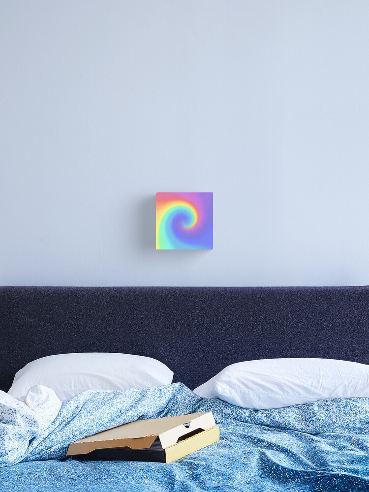 Impression rigide for Sale avec l'œuvre « Spirale arc-en-ciel pastel clair  » de l'artiste KelseyLovelle