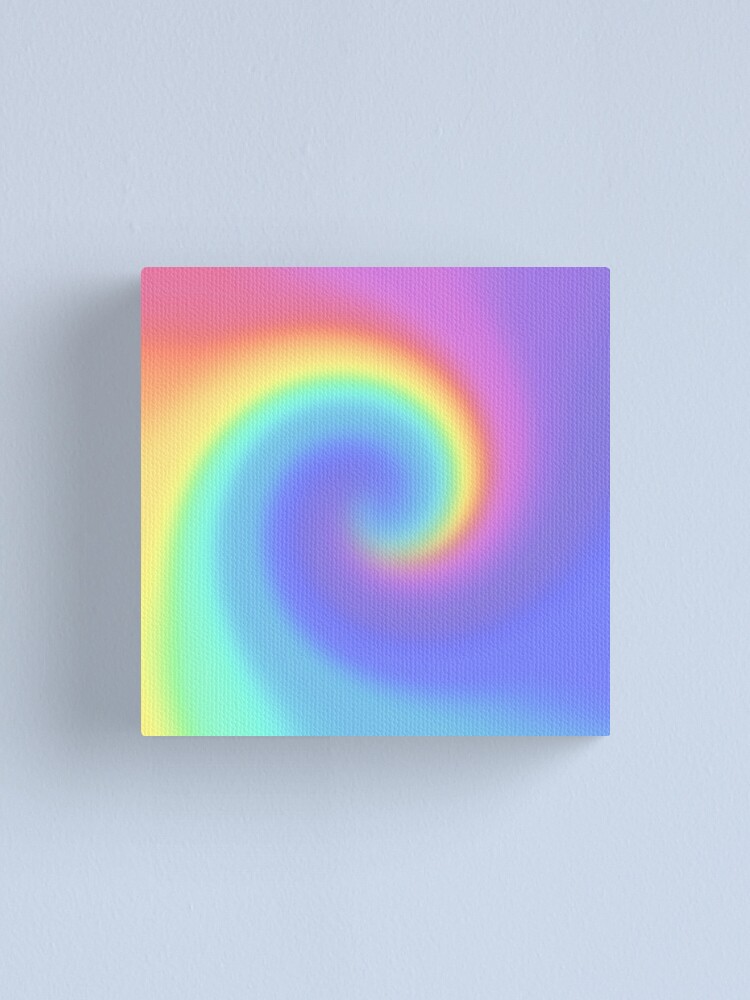 Impression rigide for Sale avec l'œuvre « Spirale arc-en-ciel pastel clair  » de l'artiste KelseyLovelle