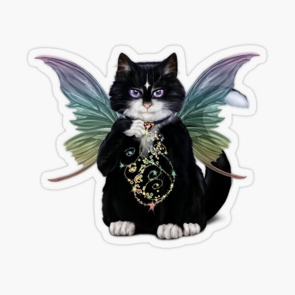Pem the Fairy Cat Transparent Sticker