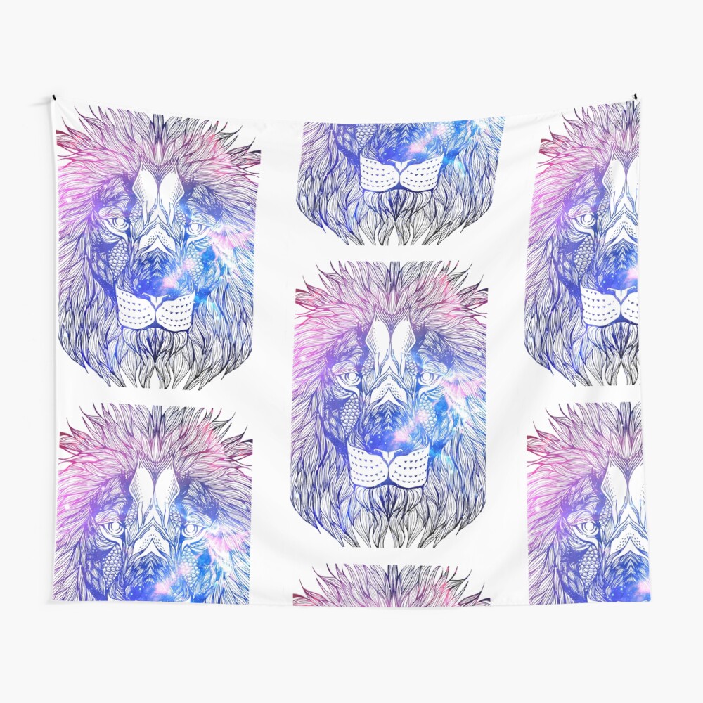 Space Lion Tapestry By Swaggdaddy98 Redbubble