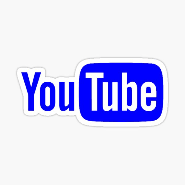 Blue Youtube Logo Stickers Redbubble - new roblox promo code for neon blue tie youtube