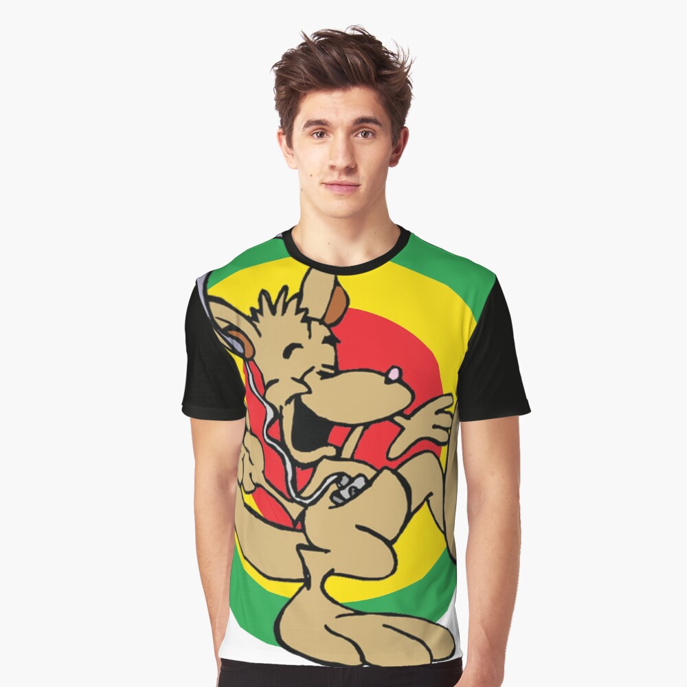 Dancehall Reggae Australia Kangaroo Graphic T-Shirt