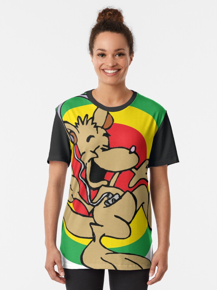 Alternate view of Dancehall Reggae Australia Kangaroo Graphic T-Shirt
