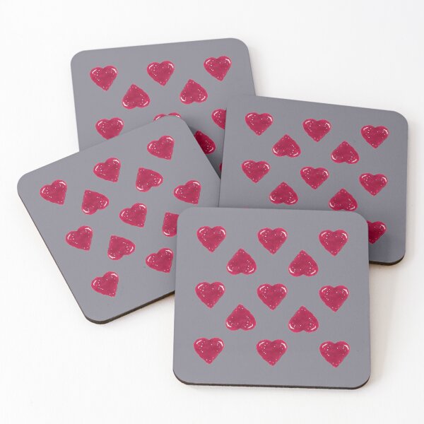 Item preview, Red Hearts on Grey designed and sold by STHoganArtist.