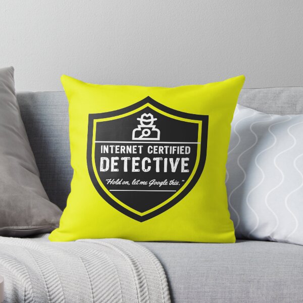 Internet Detective, True Crime Obsessed Throw Pillow