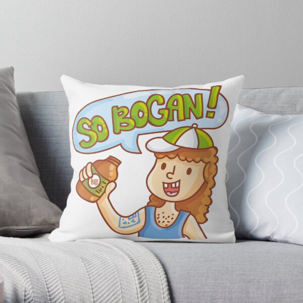 So Bogan by AussiEmoji™ Australia Throw Pillow