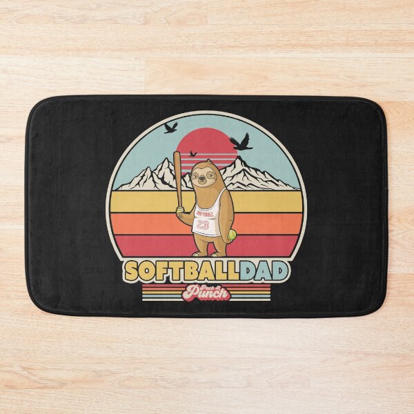 Item preview, Softball Dad Graphic. Retro Style Sloth Design designed and sold by PackAPunch.