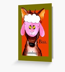 Baa Humbug Christmas Wolf Greeting Card