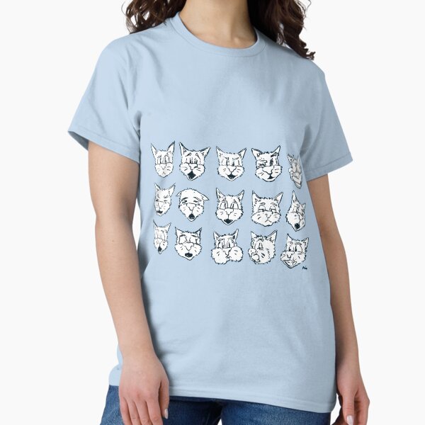 Cat Character Faces Classic T-Shirt