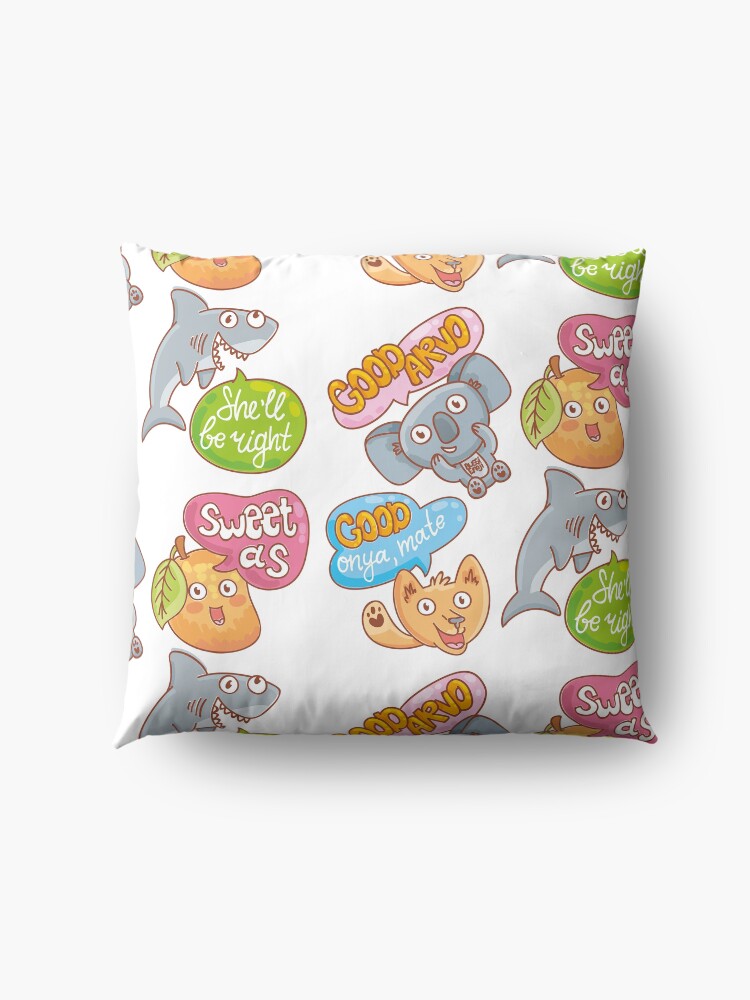Alternate view of Another Day in Australia by AussiEmoji™ Floor Pillow