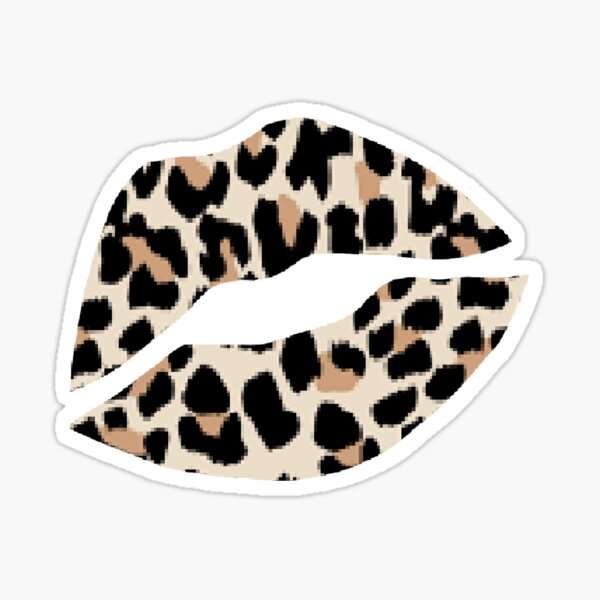 Cheetah print kiss Sticker