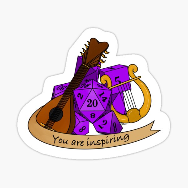 Dungeons and Dragons Bard Version 2 Sticker