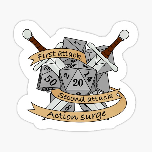 Dungeons and Dragons Fighter Sticker