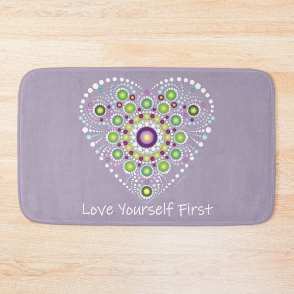 Item preview, Love yourself first heart mandala designed and sold by mandalaspot.