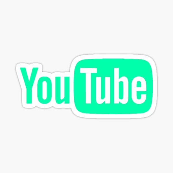 Youtube Mint Sticker By Jenniferrendon Redbubble