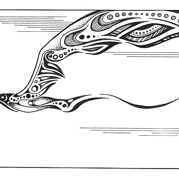 Artwork thumbnail, Flight - Abstract Ink Drawing by ArtSaurus