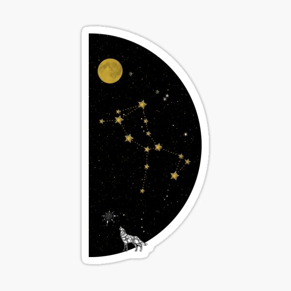 Sun and Moon Greet the Stars of Virgo Sticker