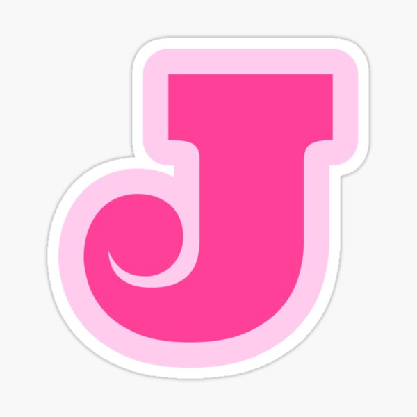 Pink Letter J Stickers for Sale