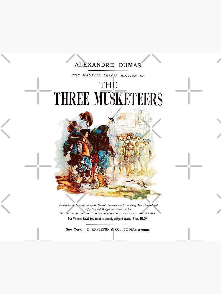 HIGH RESOLUTION The Three Musketeers Alexandre Dumas Vintage Book Cover by buythebook86