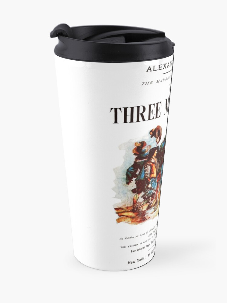 Alternate view of HIGH RESOLUTION The Three Musketeers Alexandre Dumas Vintage Book Cover Travel Mug