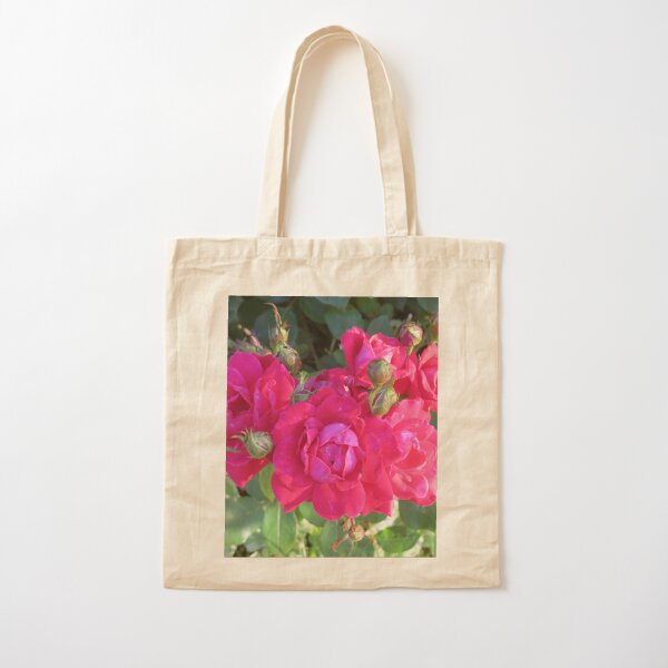 Beautiful old fashioned red roses Cotton Tote Bag