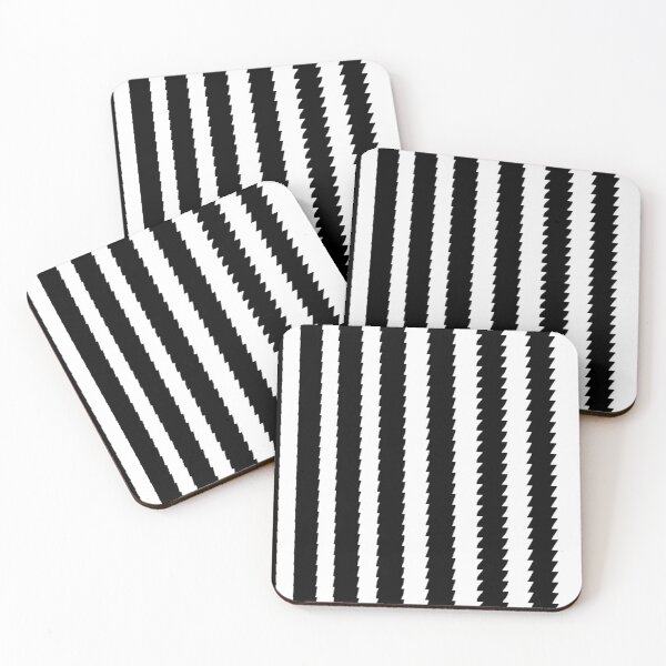 Item preview, Black and White Vertical Sawtooth Pattern designed and sold by Poetic Patterns Studio.