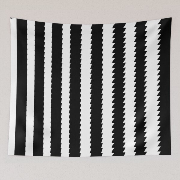 Item preview, Black and White Vertical Sawtooth Pattern designed and sold by Poetic Patterns Studio.