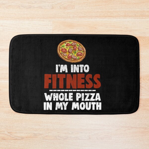 Item preview, HEALTH IS WEALTH - I'M INTO FITNESS WHOLE PIZZA IN MY MOUTH Design designed and sold by Weloveshirts.