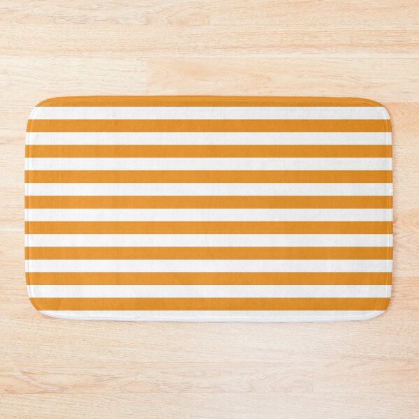 Item preview, Carrot Orange and White Horizontal Stripes designed and sold by ColorPatterns.