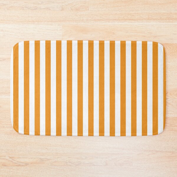 Item preview, Carrot Orange and White Vertical Stripes designed and sold by ColorPatterns.